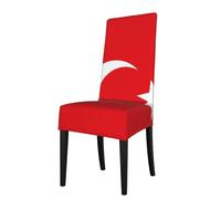 XZDZWK Housse de chaise motif drapeau de la Turquie Housse de protection élastique Résistant aux rayures Impression confortable facile à installer