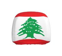 XZDZWK Housse de protection universelle élastique pour appuie-tête de voiture Drapeau du Liban Accessoires d'intérieur avec la plupart des véhicules