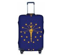 XZDZWK Housse de valise avec drapeau de l'État de l'Indiana - Anti-rayures et anti-poussière - Design personnalisé pour les voyages d'affaires et l'utilisation en extérieur, blanc, L