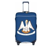 XZDZWK Housse de valise avec drapeau de l'État de Louisiane anti-rayures et anti-poussière avec design personnalisé pour les voyages d'affaires et une utilisation en extérieur, blanc, M