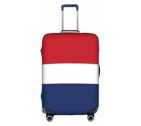 XZDZWK Housse de valise avec drapeau néerlandais résistant aux rayures et à la poussière avec design personnalisé pour les voyages, les affaires et l'extérieur, blanc, L