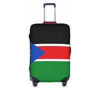 XZDZWK Housse de valise avec motif drapeau du Soudan du Sud - Anti-rayures et anti-poussière - Design personnalisé pour voyage, affaires et extérieur, blanc, L