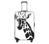 XZDZWK Housse de valise girafe noire et blanche anti-rayures et anti-poussière avec design personnalisé pour les voyages d'affaires et une utilisation en extérieur, blanc, L
