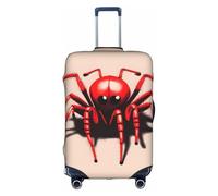 XZDZWK Housse de valise mignonne petite araignée rouge résistante aux rayures et à la poussière avec design personnalisé pour les voyages d'affaires et l'utilisation en extérieur, blanc, L