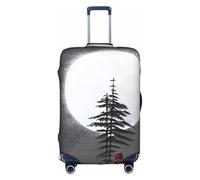 XZDZWK Housse de valise Moon Pine Tree - Anti-rayures et anti-poussière - Design personnalisé pour les voyages, les affaires et l'extérieur, blanc, S
