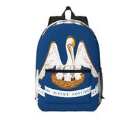 XZDZWK Le sac à dos simple avec drapeau de l'État de Louisiane de 43,2 cm est confortable et durable, adapté pour les trajets quotidiens à l'école et au travail