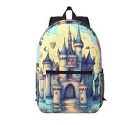 XZDZWK Le sac à dos simple château de conte de fées de 43,2 cm est confortable et durable, adapté pour les trajets quotidiens à l'école et au travail