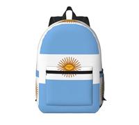 XZDZWK Le sac à dos simple de 43,2 cm avec drapeau argentin est confortable et durable, adapté pour les trajets quotidiens à l'école et au travail