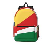 XZDZWK Le sac à dos simple de 43,2 cm avec drapeau des Seychelles est confortable et durable, adapté pour les trajets quotidiens à l'école et au travail