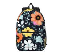 XZDZWK Le sac à dos simple de 43,2 cm de belles fleurs colorées est confortable et durable, adapté pour les trajets quotidiens à l'école et au travail