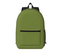 XZDZWK Le sac à dos simple vert foncé uni de 43,2 cm est confortable et durable, adapté pour les trajets quotidiens à l'école et au travail
