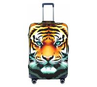 XZDZWK Little Fat Tiger Head Housse de valise résistante aux rayures et à la poussière avec design personnalisé pour voyage, affaires et utilisation en extérieur, blanc, S