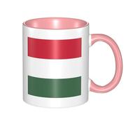 XZDZWK Mug classique avec drapeau de la Hongrie - Élégant et durable - Rose - Résistant à la décoloration - Convient pour la maison, le bureau et le restaurant