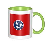 XZDZWK Mug classique avec drapeau de l'État du Tennessee - Élégant et durable - Vert - Résistant à la décoloration - Convient pour la maison, le bureau et le restaurant