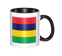XZDZWK Mug classique avec drapeau de l'île Maurice - Élégant, durable et résistant à la décoloration - Convient pour la maison, le bureau et le restaurant