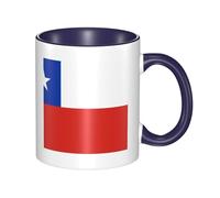 XZDZWK Mug classique avec drapeau du Chili - Élégant et durable - Résistant à la décoloration - Convient pour la maison, le bureau et le restaurant - Bleu marine