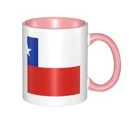 XZDZWK Mug classique avec drapeau du Chili - Élégant et durable - Rose - Résistant à la décoloration - Convient pour la maison, le bureau et le restaurant