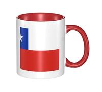 XZDZWK Mug classique avec drapeau du Chili - Élégant et durable - Rouge - Résistant à la décoloration - Convient pour la maison, le bureau et le restaurant