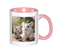 XZDZWK Mug classique avec inscription « Mother and Child Rats » - Élégant et durable - Rose - Résistant à la décoloration - Convient pour la maison, le bureau et le restaurant