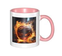 XZDZWK Mug classique avec motif de basket-ball sur le feu et l'eau - Design élégant et durable - Résistant à la décoloration - Convient pour la maison, le bureau et le restaurant