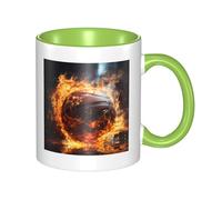 XZDZWK Mug classique avec motif de basket-ball sur le feu et l'eau - Design élégant et durable - Résistant à la décoloration - Convient pour la maison, le bureau et le restaurant
