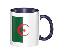 XZDZWK Mug classique drapeau de l'Algérie élégant durable et résistant à la décoloration Convient pour la maison, le bureau et le restaurant Bleu marine