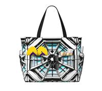 XZDZWK Octagon Building Sac de voyage de grande capacité pliable et léger avec plusieurs poches pour salle de sport, plein air, plage et shopping