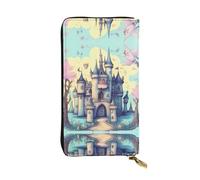 XZDZWK Portefeuille de grande capacité en matériau souple et multifonctionnel avec motif château de conte de fées Protection de la vie privée