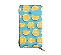 XZDZWK Portefeuille portable en forme de cale de citron de grande capacité, matériau souple, design multifonctionnel, protection de la vie privée anti-perte