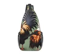 XZDZWK Rooster and Chicken Sac à bandoulière décontracté pour homme Grande capacité Durable Convient pour les voyages, le travail, les trajets et les activités de plein air