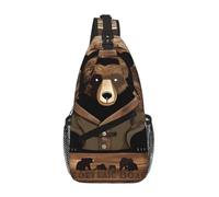 XZDZWK Rustic Lodge Bear Sac à bandoulière décontracté avec plusieurs poches, convient pour les trajets quotidiens et le travail