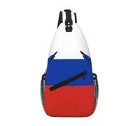 XZDZWK Sac à bandoulière décontracté avec motif drapeau russe avec plusieurs poches, adapté pour les trajets quotidiens et le travail