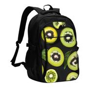 XZDZWK Sac à dos de voyage polyvalent vert kiwi léger simple compartiment indépendant grande capacité multi-poches