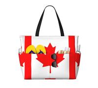 XZDZWK Sac de voyage de grande capacité avec plusieurs poches, pliable et léger, motif drapeau canadien, pour la gym, l'extérieur, la plage et le shopping