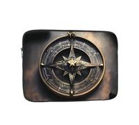 XZDZWK Sac d'ordinateur portable au design magique avec boussole et runes nordiques - Pratique et résistant aux chocs - Impression élégante pour les voyages d'affaires, le travail et le bureau, Noir