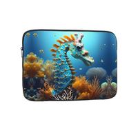 XZDZWK Sac pour ordinateur portable Motif hippocampe Bleu, Noir , 17 inch