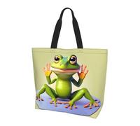 XZDZWK The Funny Frog doing Yoga Sac à main pour femme multifonction léger Sac de courses à bandoulière pour une utilisation quotidienne en voyage