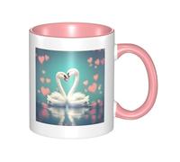 XZDZWK The Swan in Love Mug classique élégant durable et résistant à la décoloration Convient pour la maison, le bureau et le restaurant