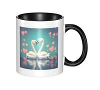 XZDZWK The Swan in Love Mug classique élégant durable et résistant à la décoloration Convient pour la maison, le bureau et le restaurant