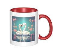 XZDZWK The Swan in Love Mug classique élégant durable et résistant à la décoloration Convient pour la maison, le bureau et le restaurant