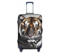 XZDZWK Tiger at Rest Housse de valise résistante aux rayures et à la poussière avec design personnalisé pour les voyages d'affaires et une utilisation en extérieur, blanc, M