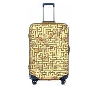 XZDZWK Treasure Maze Housse de valise anti-rayures et anti-poussière avec design personnalisé pour voyage, affaires et utilisation en extérieur, blanc, L