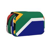 XZDZWK Trousse à stylos à clapet avec drapeau de l'Afrique du Sud - Design élégant et grande capacité - Convient pour les étudiants et les voyageurs d'affaires