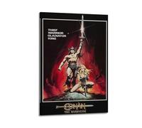 xze Poster de film de Conan le Barbare - Art mural - Décoration murale - Impression sur toile - Décoration de chambre - 30 x 45 cm - Style cadre