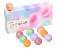 Xzeemo 10 Bombes de Bain de Pieds, Coffret-Cadeau de Boule de Bain Aux Huiles Essentielles Naturelles, à Dissoudre Rapidement, hydrate la Peau Sèche, Idées de Cadeau pour Femme pour Le Bain et Spa