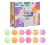 Xzeemo 12 x Boule de Bain Aux Huiles Essentielles Naturelles, Bombes de Bain Effervescentes, Bombe de Bain Parfumée aux, hydrate la Peau Sèche, Bombes de Bain Coffret Cadeau pour Femme Enfant
