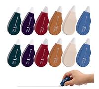 Xzeemo 12PCS Correction Mini Pocket Mouse Rubans Correcteurs, 4 m x 5 mm Rouleaux de Correction, Ruban Correcteur, Correcteur Souris, Roller Correcteur pour l'Ecole et au Bureau (Coloré-b)