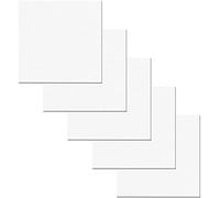 Xzeemo 5PCS Toiles à Peindre,Toile de Peinture Blanche, Panneaux de Peinture sur Toile, Art Blank Canvas, Toile Vierge Pré-étirée pour Peinture Aquarelle à l’ Huile Peinture Acrylique (10 * 10cm)