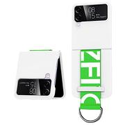 XZEIT Coque avec Sangle pour Samsung Galaxy Z Flip 4, Étui de Protection pour Galaxy Z Flip 4 avec Sangle, étui de Protection Antichoc pour Smartphone avec Protecteur d'objectif de caméra(Blanc)