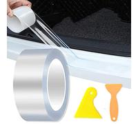 XZEIT Film de Protection de Voiture Autocollant, Transparent, Plastique, pour Seuil de Porte, Côté Hayon, Couvercle Coffre, Pare-choc, Rétroviseur Latéral, Adaptation Universelle